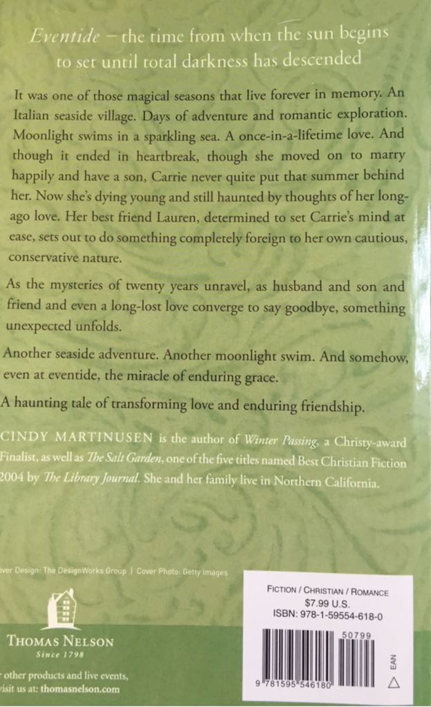 Eventide - Cindy Martinusen (Thomas A. Nelson) book collectible [Barcode 9781595546180] - Main Image 2