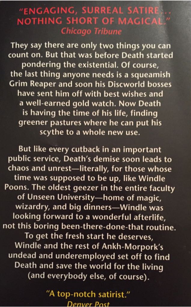 Reaper Man - Terry Pratchett (Harper - Paperback) book collectible [Barcode 9780062237354] - Main Image 2