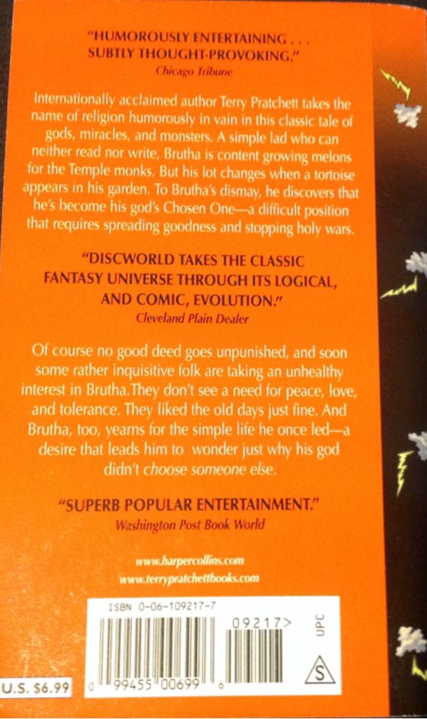 Small Gods - Terry Pratchett (HarperPrism - Paperback) book collectible [Barcode 9780061092176] - Main Image 2