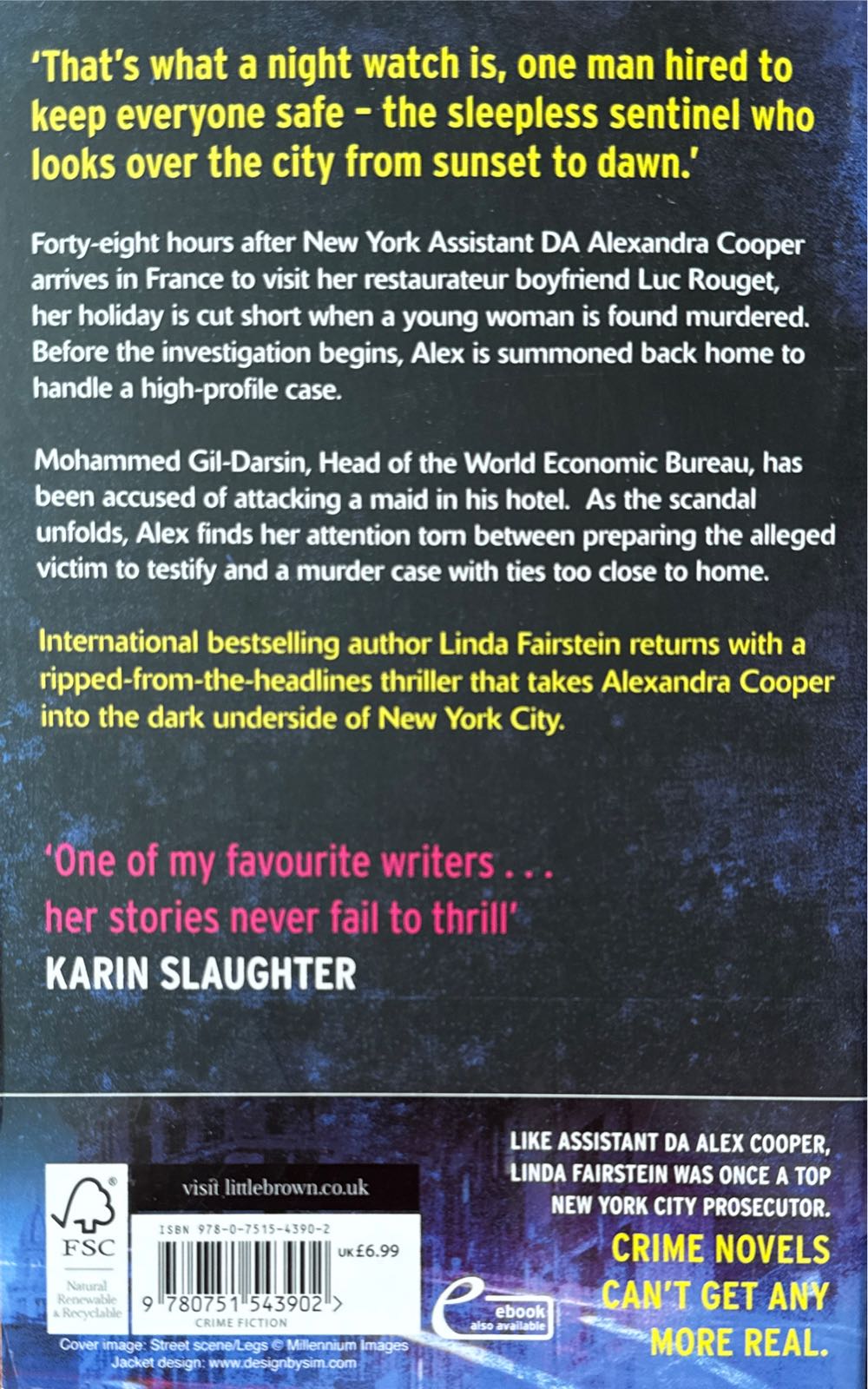 Night Watch - Linda Fairstein (Sphere - Trade Paperback) book collectible [Barcode 9780751543902] - Main Image 2