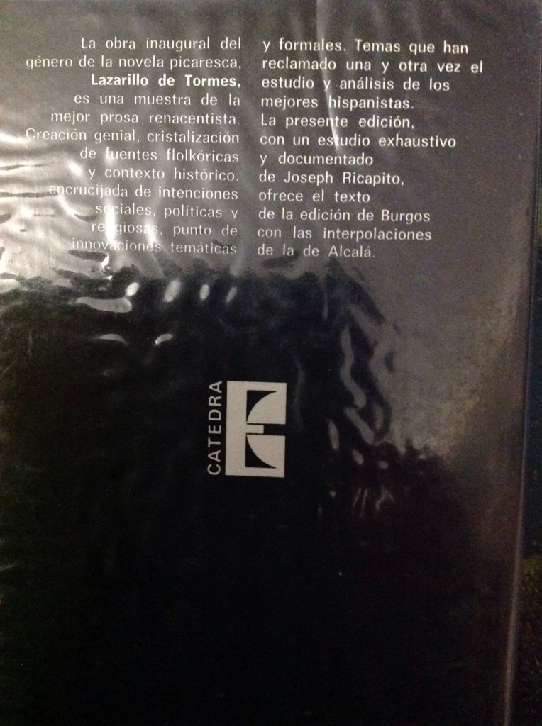 Lazarillo de Tormes  (Ediciones Catedra S.A. - Paperback) book collectible - Main Image 2
