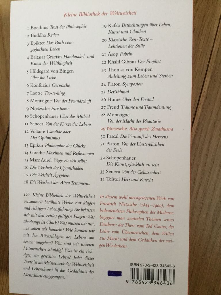 Also sprach Zarathustra  book collectible [Barcode 9783423346436] - Main Image 2