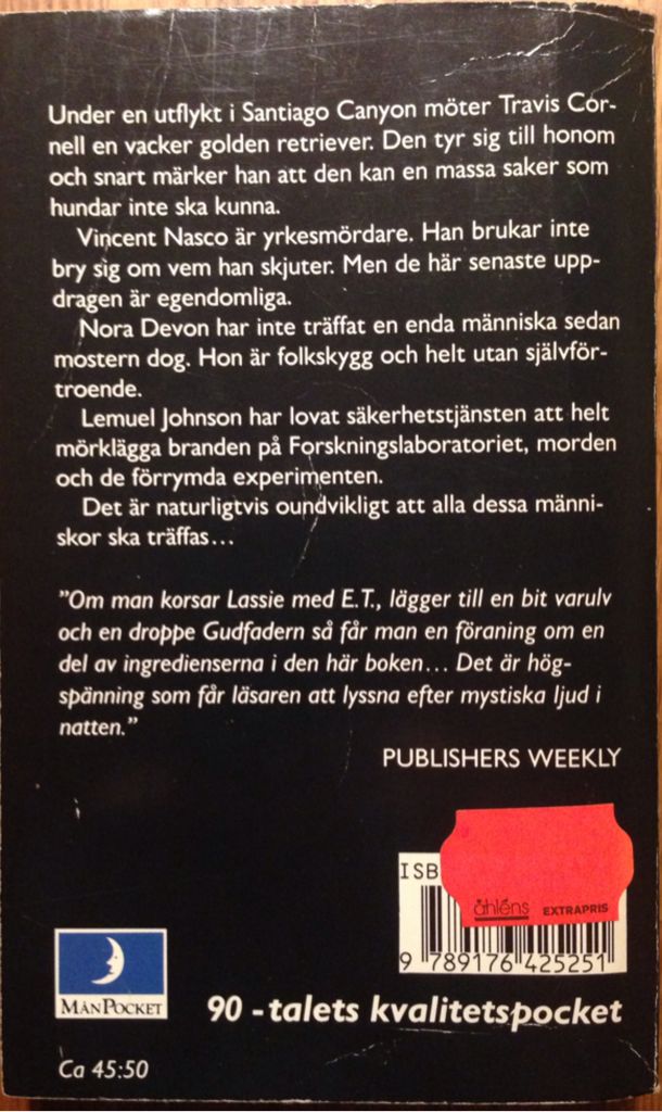 Watchers - Dean Koontz (Berkley Publishing Group - Paperback) book collectible [Barcode 9780425107461] - Main Image 2