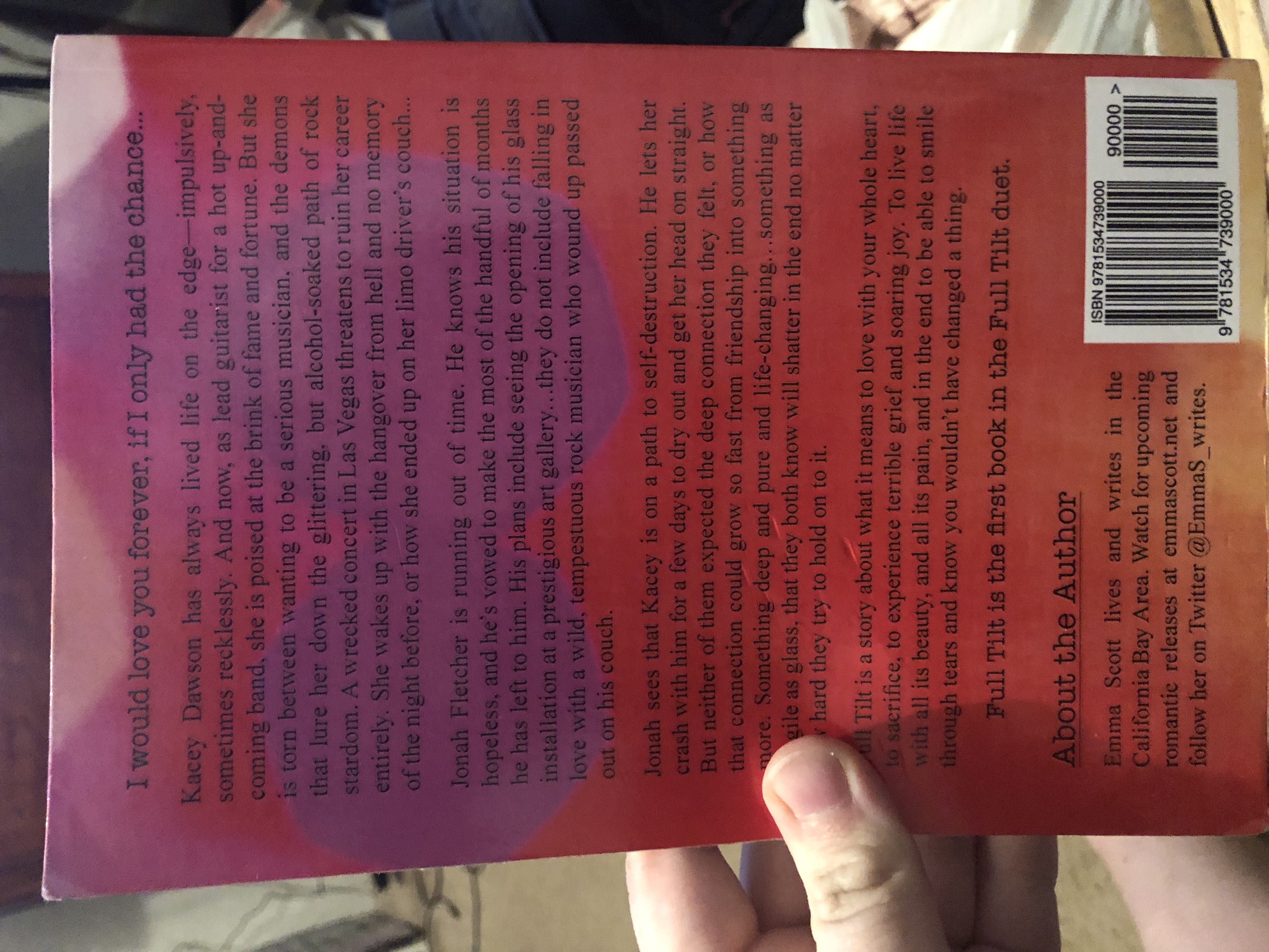 Full Tilt - Emma Scott (Createspace Independent Publishing Platform) book collectible [Barcode 9781534739000] - Main Image 2