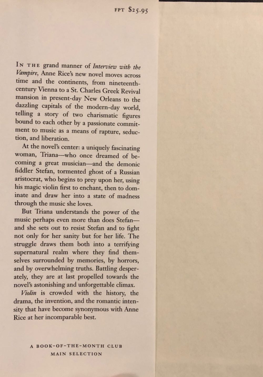 Violin - Anne Rice (Alfred a Knopf Inc - Hardcover) book collectible [Barcode 9780679433026] - Main Image 4