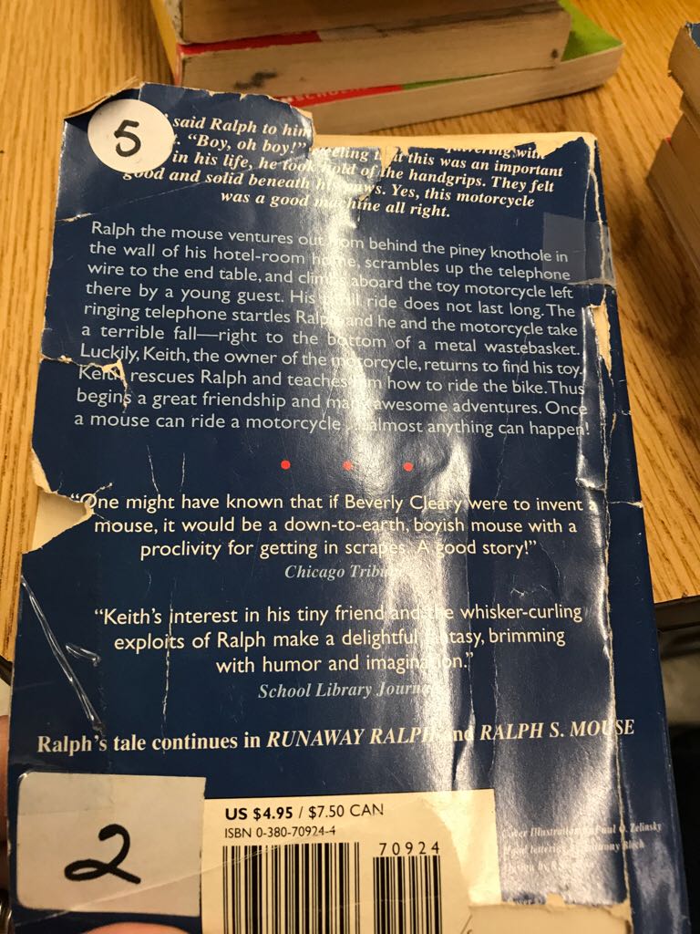 the mouse and the motorcycle - Beverly Cleary book collectible - Main Image 2