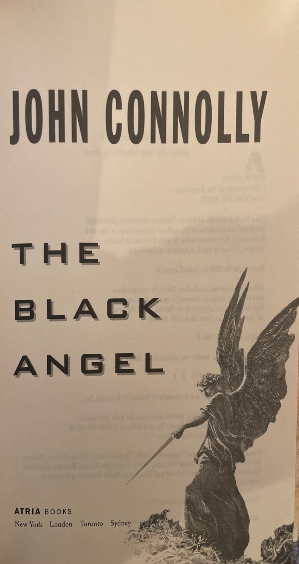 Charlie “Bird” Parker 5: Black Angel, The - John Connolly (Atria Books - Hardcover) book collectible [Barcode 9780743487863] - Main Image 3