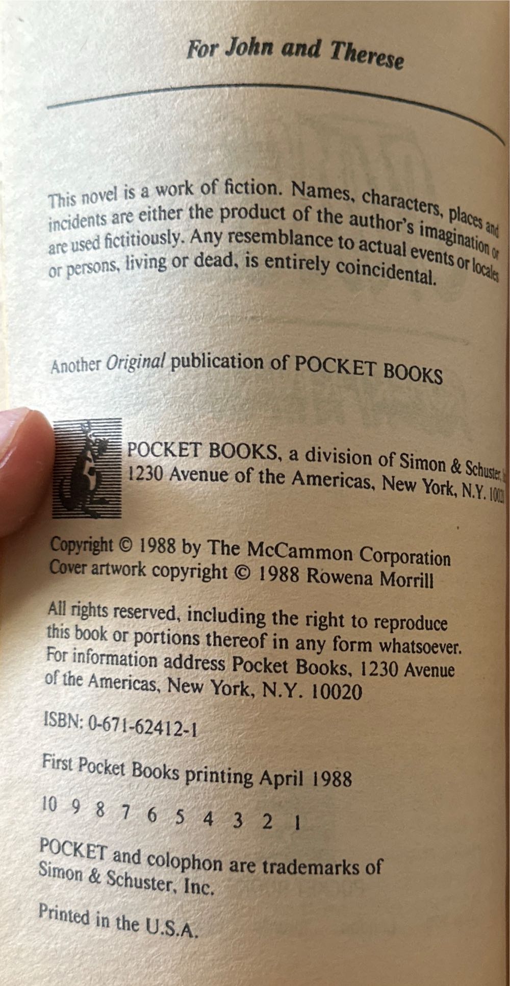 Stinger - Robert R. McCammon (Pocket Books - Paperback) book collectible [Barcode 9780671624125] - Main Image 3