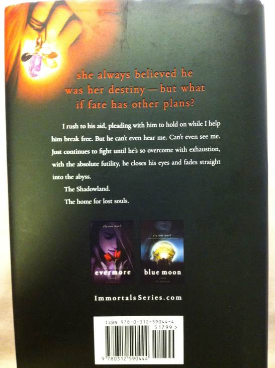 The Immortals #3: Shadowland - Alyson Noël (St. Martin’s Griffin - Hardcover) book collectible [Barcode 9780312590444] - Main Image 2