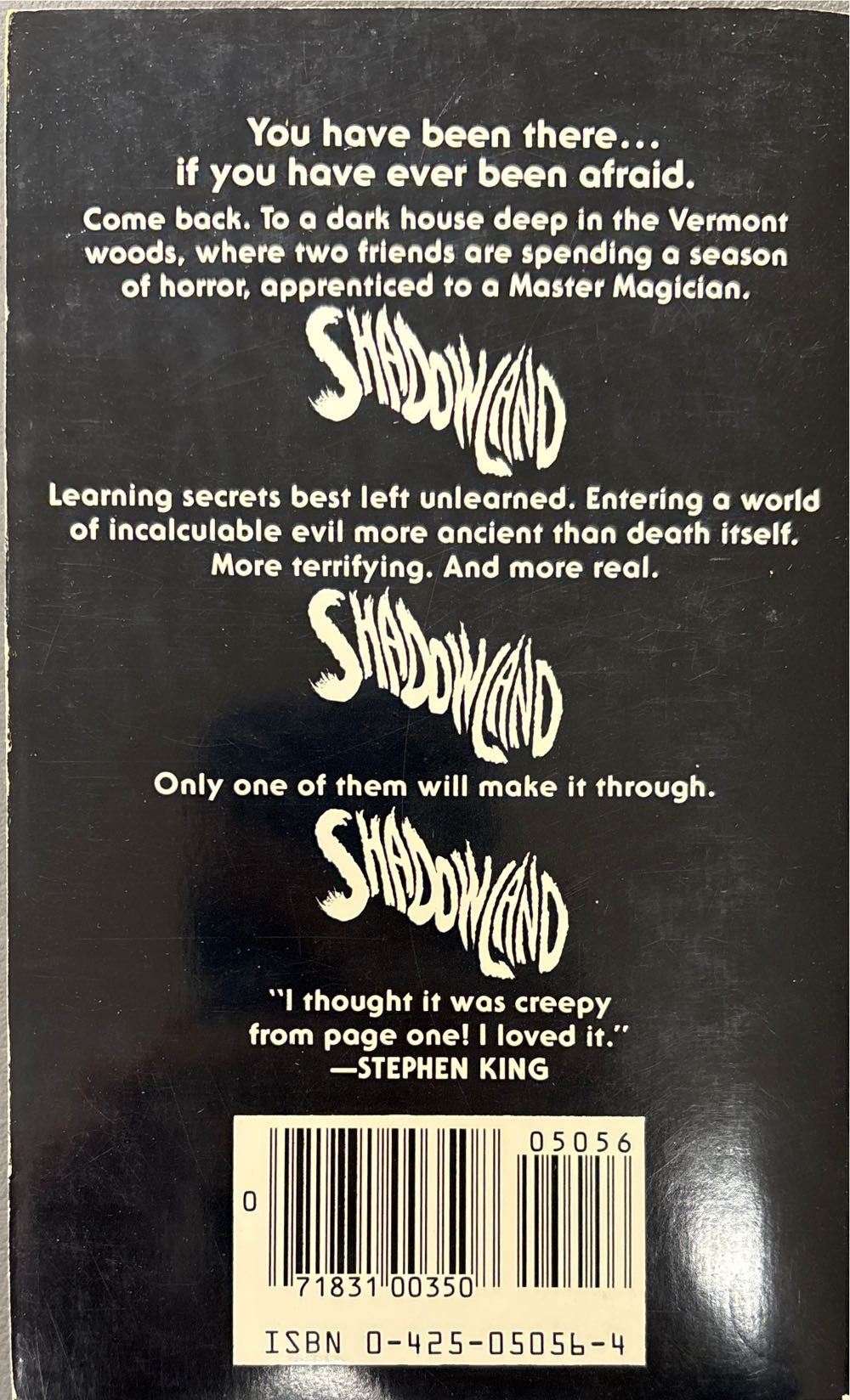 Shadowland - Peter Straub (Berkley Books - Paperback) book collectible [Barcode 9780425050569] - Main Image 2