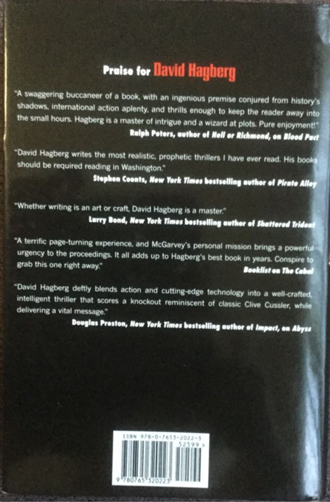 Blood Pact - David Hagberg (Forge Books - Hardcover) book collectible [Barcode 9780765320223] - Main Image 2