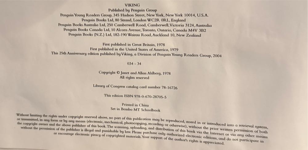 Each Peach Pear Plum - Allan Ahlberg (Viking - Hardcover) book collectible [Barcode 9780670287055] - Main Image 3