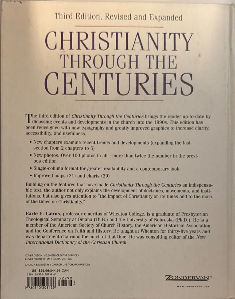 Christianity Through The Centuries - Earle Edwin Cairns (Zondervan - Hardcover) book collectible [Barcode 9780310208129] - Main Image 2