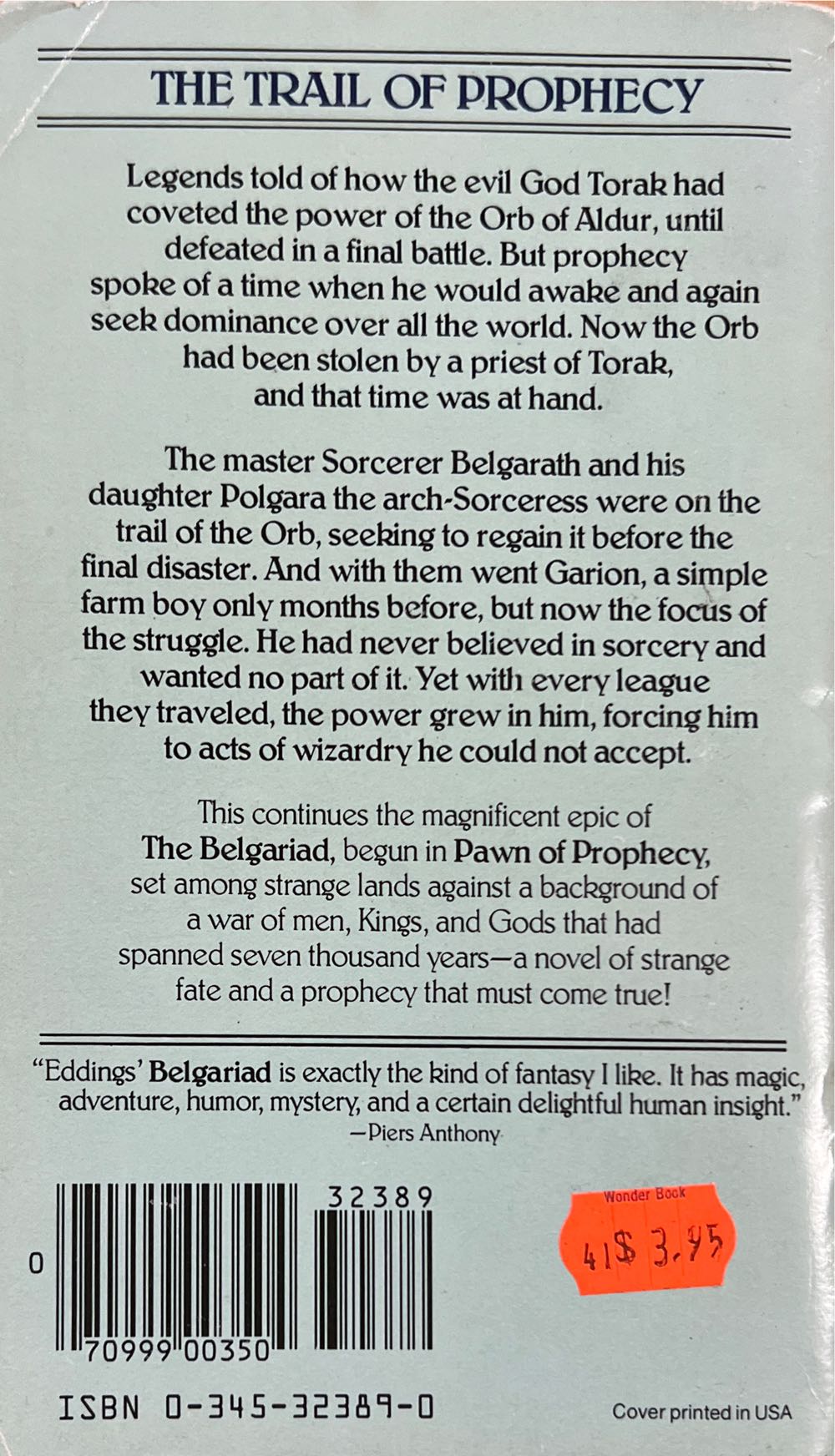 Queen of Sorcery - David Eddings (Del Ray Fantasy - Paperback) book collectible [Barcode 9780345323897] - Main Image 3