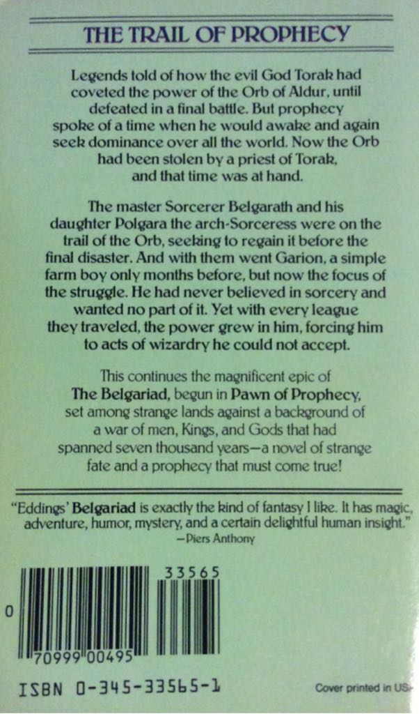 Queen of Sorcery - David Eddings (Del Rey - Paperback) book collectible [Barcode 9780345335654] - Main Image 2