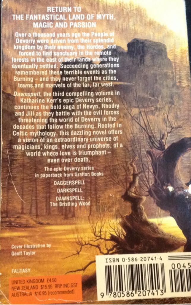 Dawnspell - Katharine Kerr (HarperCollins Publishers - Paperback) book collectible [Barcode 9780586207413] - Main Image 2