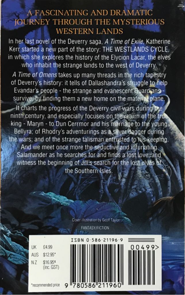 A Time Of Omens - Katharine Kerr (Grafton Books - Paperback) book collectible [Barcode 9780586211960] - Main Image 2