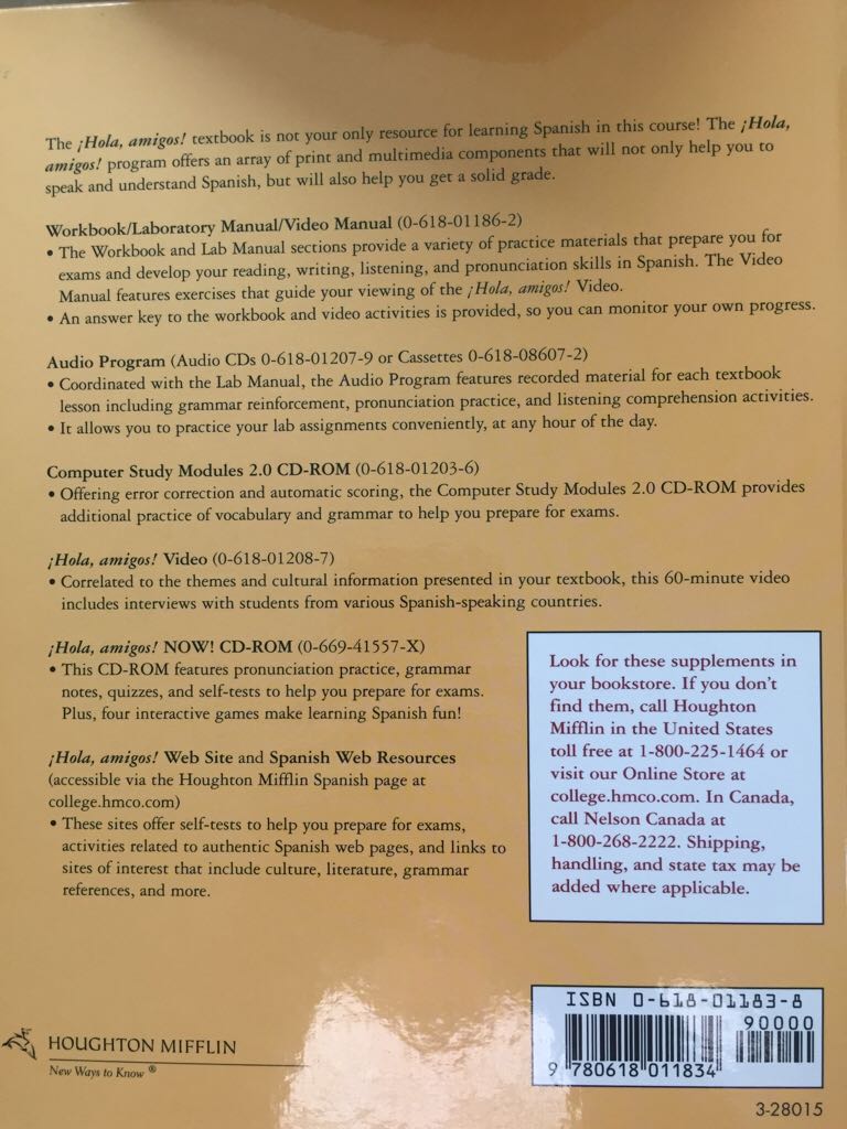 Hola Amigos - C. Jarvis (Hardcover) book collectible [Barcode 9780618011834] - Main Image 2