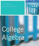 College Algebra - Rietz & (Addison-Wesley Longman) book collectible [Barcode 9780321296443] - Main Image 1