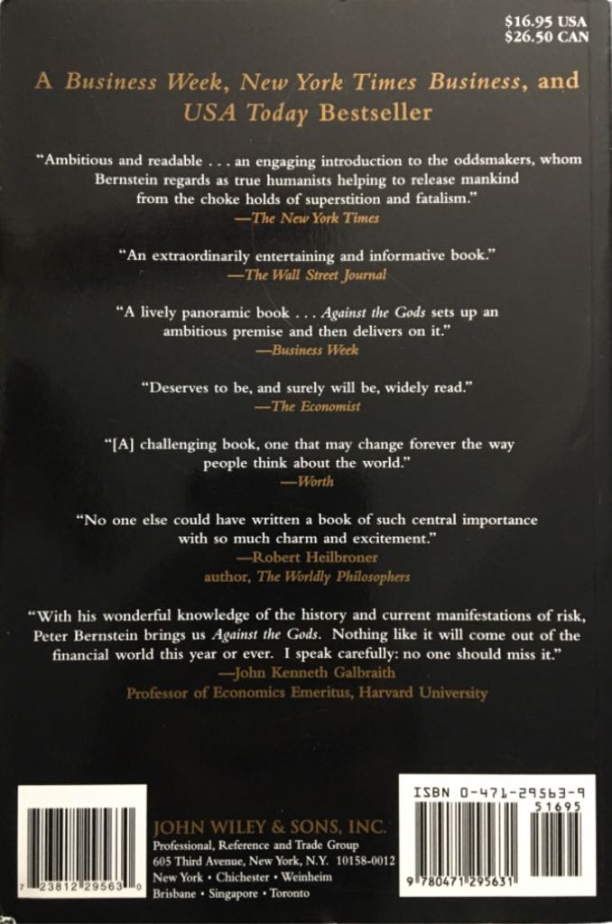 Against The Gods - Peter L. Bernstein (John Wiley & Sons Inc - eBook) book collectible [Barcode 9780471295631] - Main Image 2