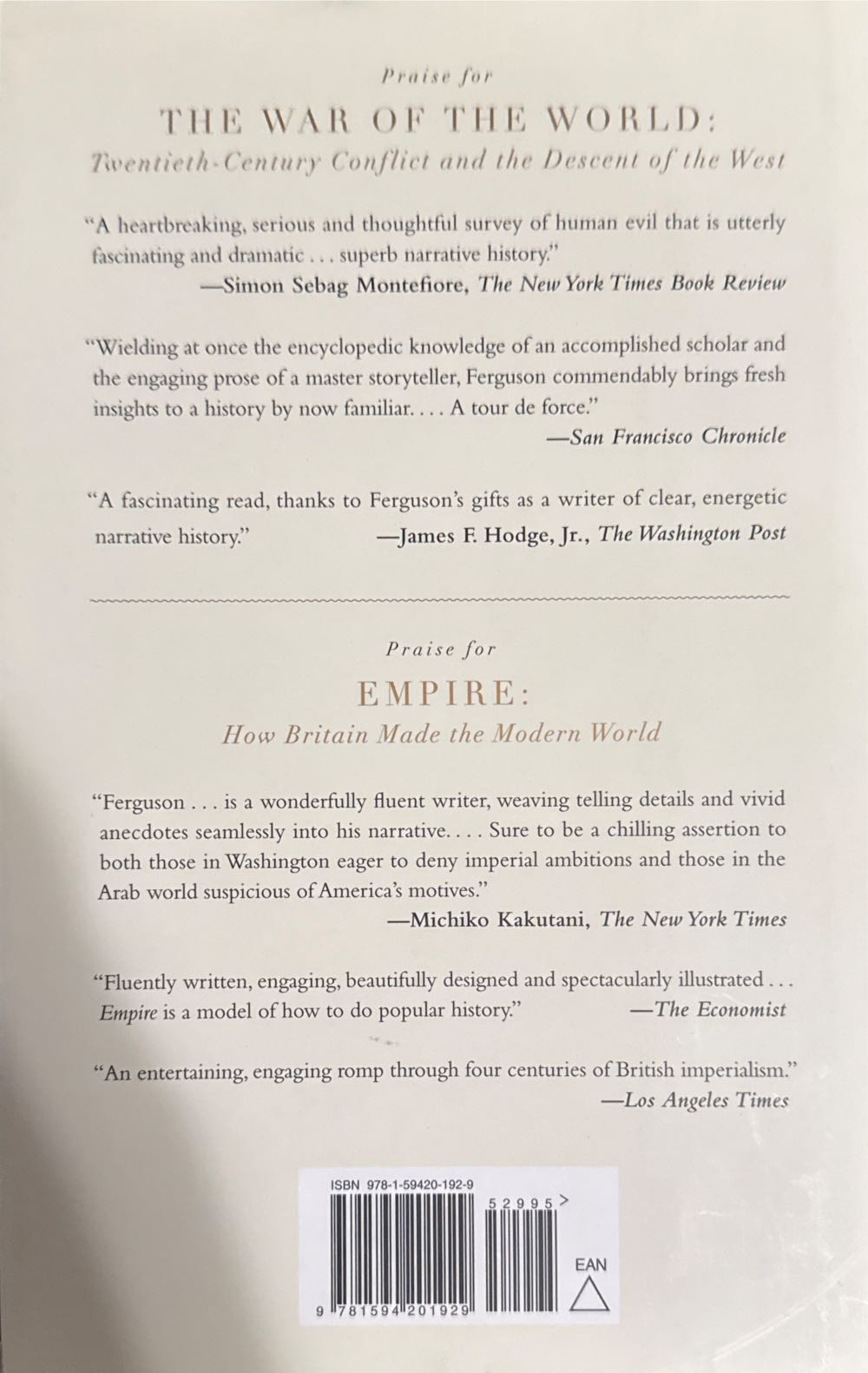 The Ascent Of Money - Niall Ferguson (Penguin Pr - Hardcover) book collectible [Barcode 9781594201929] - Main Image 4