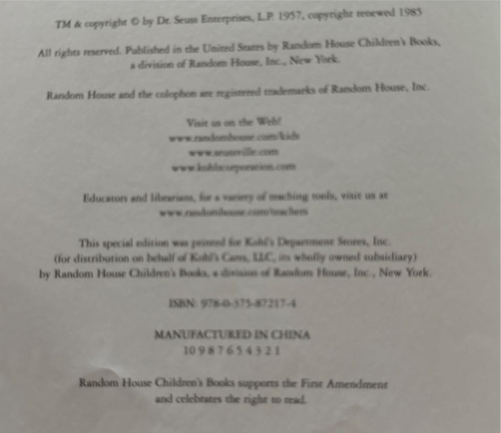 How the Grinch Stole Christmas - Dr. Seuss (Random House - Hardcover) book collectible [Barcode 9780375872174] - Main Image 3