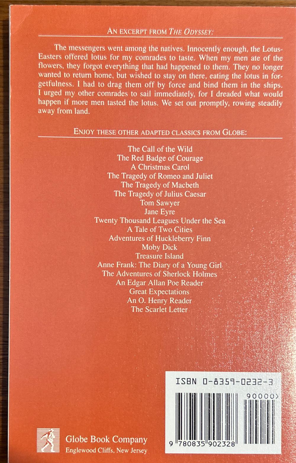 The Odyssey Of Homer - Homer (Globe Book Company) book collectible [Barcode 9780835902328] - Main Image 2