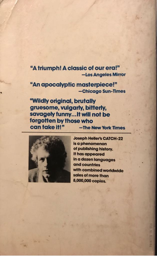 Catch-22 - Joseph Heller (Dell Publishing - Paperback) book collectible [Barcode 9780440111207] - Main Image 2