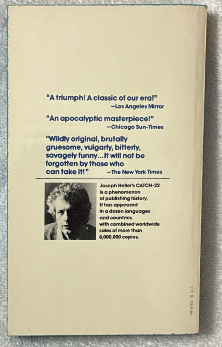 Catch-22 - Joseph Heller (Dell Publishing - Paperback) book collectible [Barcode 9780440111207] - Main Image 4