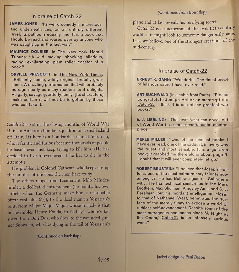 Catch-22 - Joseph Heller (Simon & Schuster - Hardcover) book collectible [Barcode 9780671128050] - Main Image 2