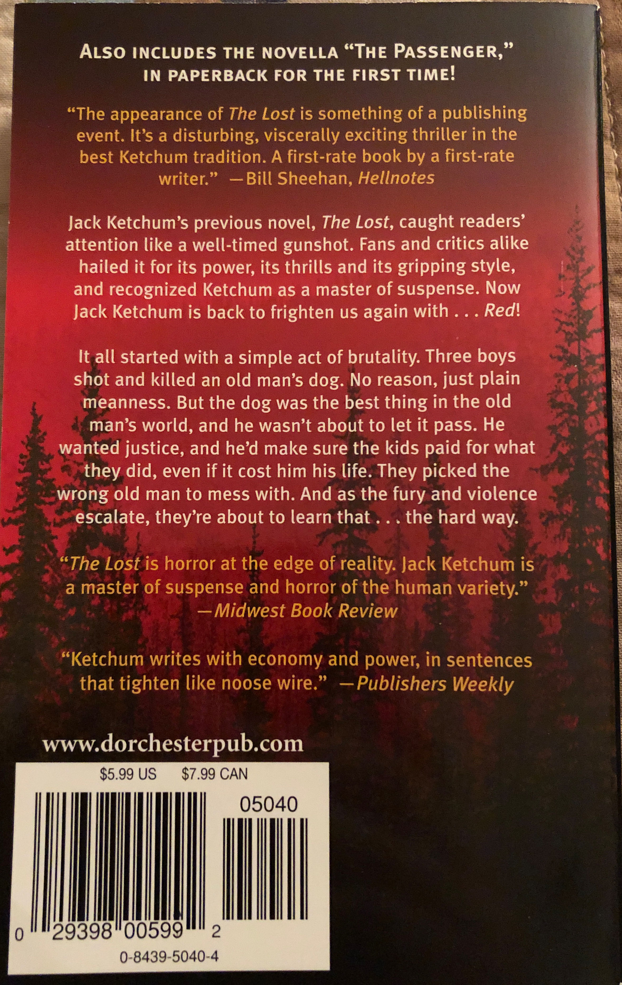 Red - Jack Ketchum (Leisure - Paperback) book collectible [Barcode 9780843950403] - Main Image 2