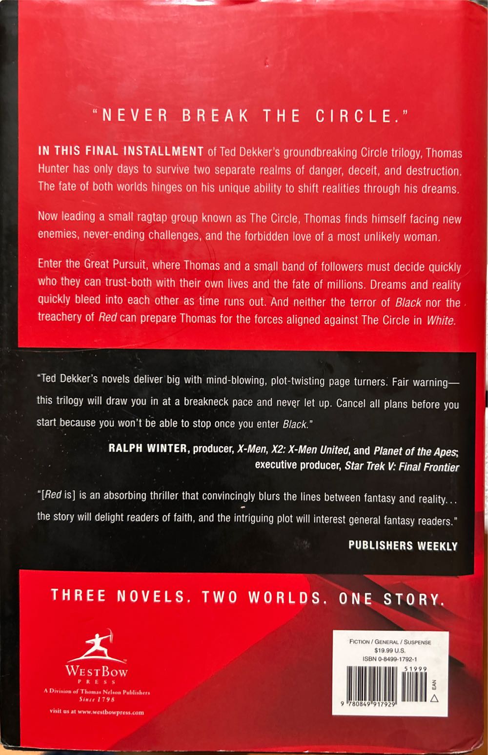 The Circle Trilogy #3: White-The Great Pursuit - Ted Dekker (WestBow Press - Hardcover) book collectible [Barcode 9780849917929] - Main Image 2