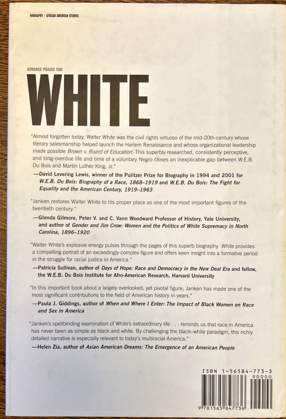 White - Kenneth Robert Janken (- Hardcover) book collectible [Barcode 9781565847736] - Main Image 2