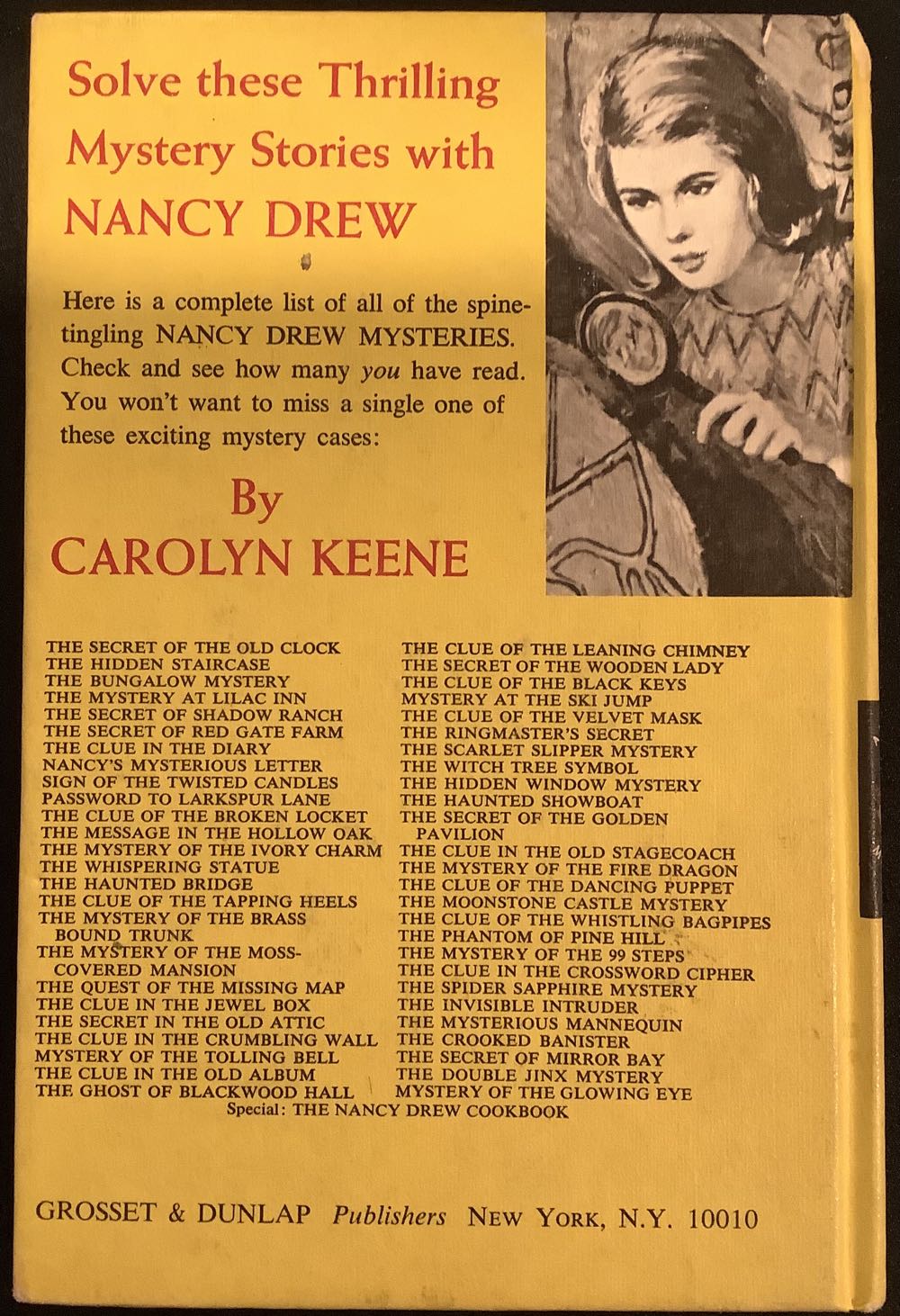 The Secret Of The Old Clock - Carolyn Keene (Grosset & Dunlap - Hardcover) book collectible - Main Image 2