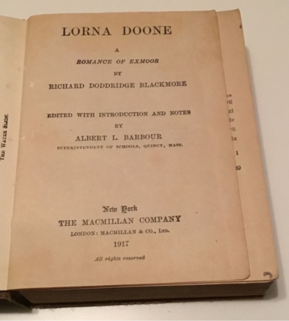 Lorna Doone - RD Blackmore (Hardcover) book collectible - Main Image 2