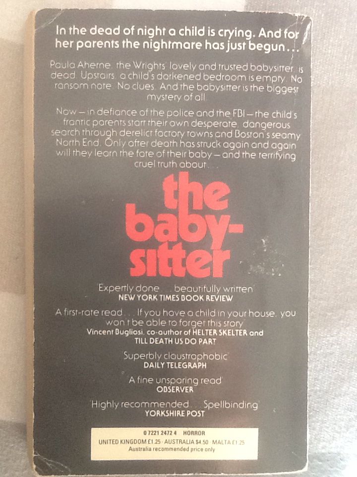 The Babysitter - R.L. Stine book collectible [Barcode 9780722124727] - Main Image 2