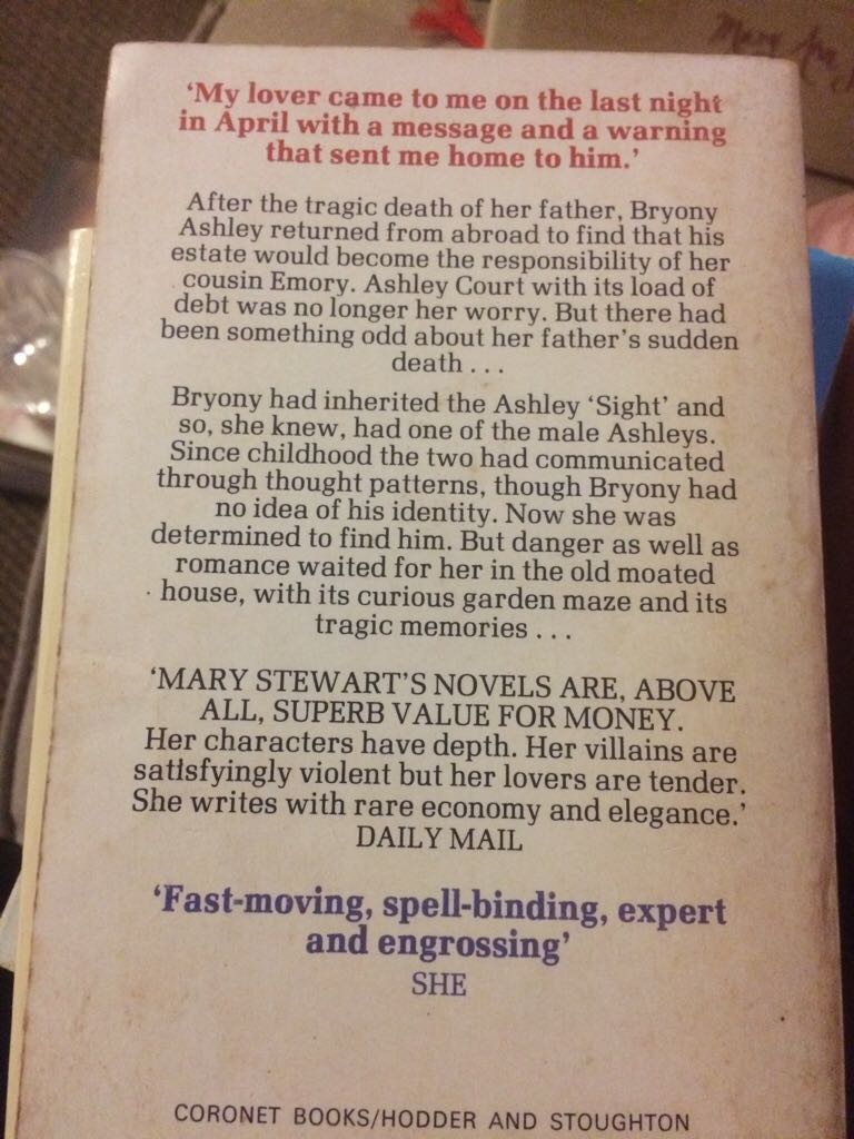 Touch Not The Cat - Mary Stewart (Coronet - Paperback) book collectible [Barcode 9780340219843] - Main Image 2
