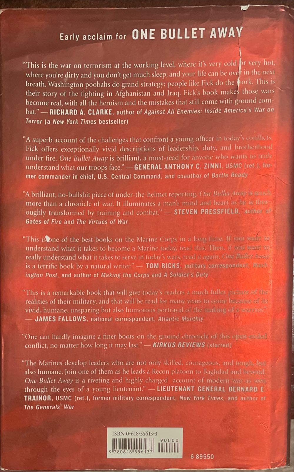 One Bullet Away - Nathaniel Fick (Houghtom Mifflin - Hardcover) book collectible [Barcode 9780618556137] - Main Image 4