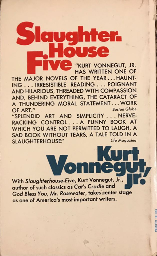 Slaughterhouse Five - Kurt Vonnegut, Jr. (Dell - Paperback) book collectible - Main Image 2