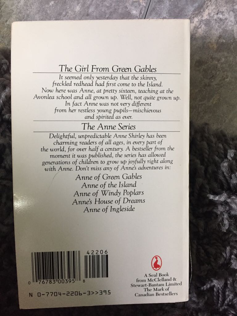 Anne of Avonlea - L. M. Montgomery (Seal Books - Paperback) book collectible [Barcode 9780770422066] - Main Image 2