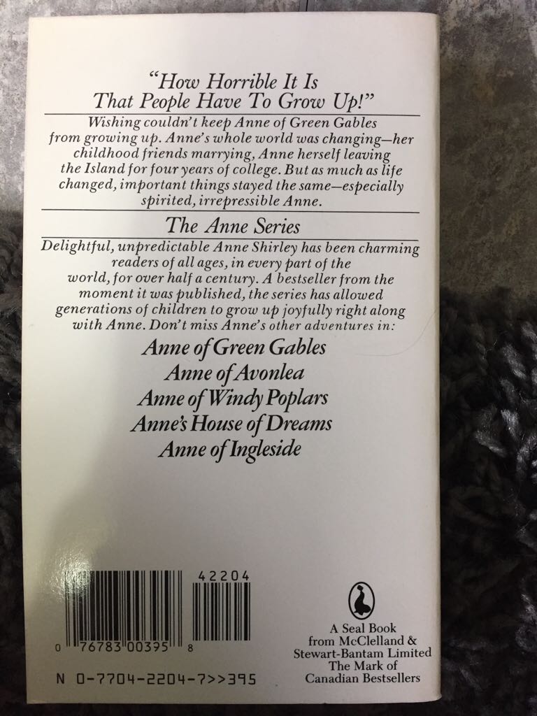 Anne of the Island - L. M. Montgomery (Bantam Books - Paperback) book collectible [Barcode 9780770422042] - Main Image 2