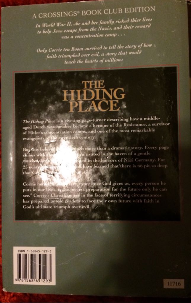 The Hiding Place - David Bell (Guideposts Associates - Hardcover) book collectible [Barcode 9781568651293] - Main Image 2
