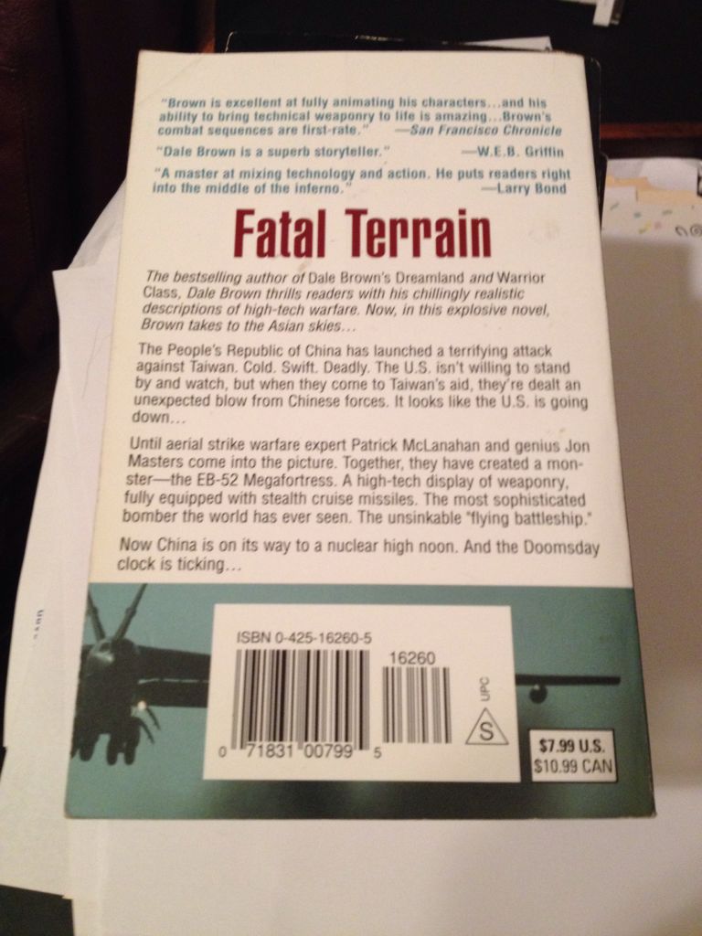 Fatal Terrain - Dale Brown (Berkley - Paperback) book collectible [Barcode 9780425162606] - Main Image 2