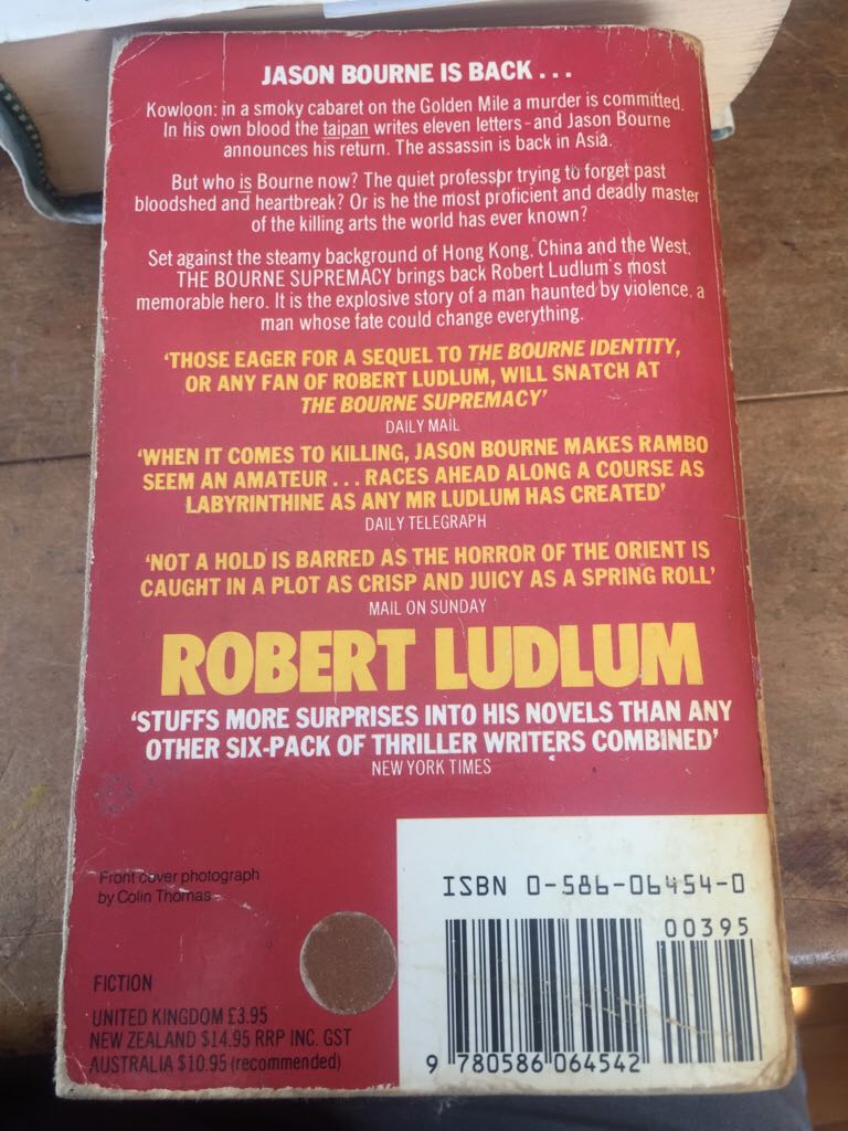 The Bourne Supremacy - Robert Ludlum (Grafton - Paperback) book collectible [Barcode 9780586064542] - Main Image 2