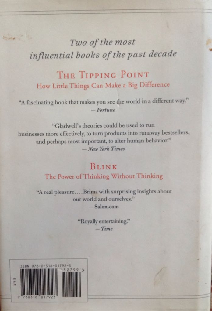 Outliers: The Story of Success - Malcolm Gladwell (Little, Brown and Company - Hardcover) book collectible [Barcode 9780316017923] - Main Image 2