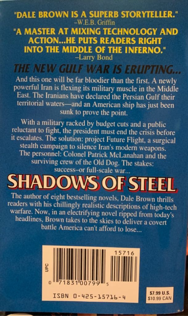 Patrick McLanahan #05 Shadows of Steel - Brown, Dale (Dale Brown - Kindle) book collectible [Barcode 9780425157169] - Main Image 2