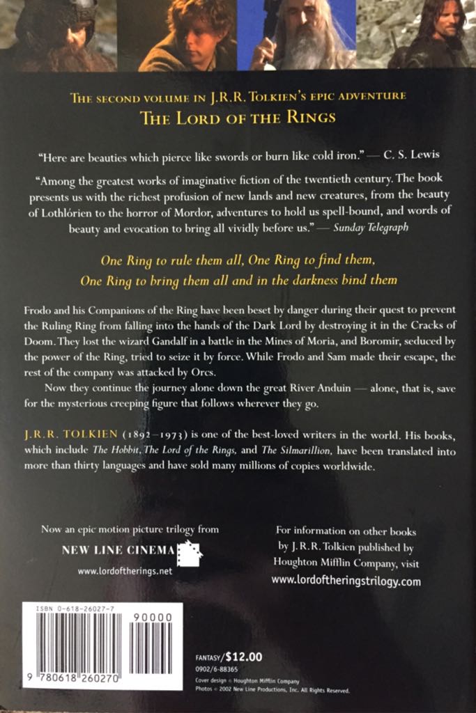 The Two Towers - J.R.R. Tolkien (Houghton Mifflin - Audiobook) book collectible [Barcode 9780618260270] - Main Image 2