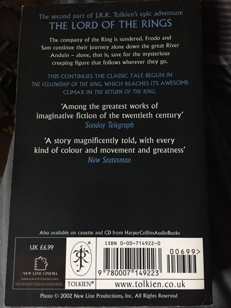 The Two Towers (Box Set) - J.R.R. Tolkien (Harper Collins - Paperback) book collectible - Main Image 2