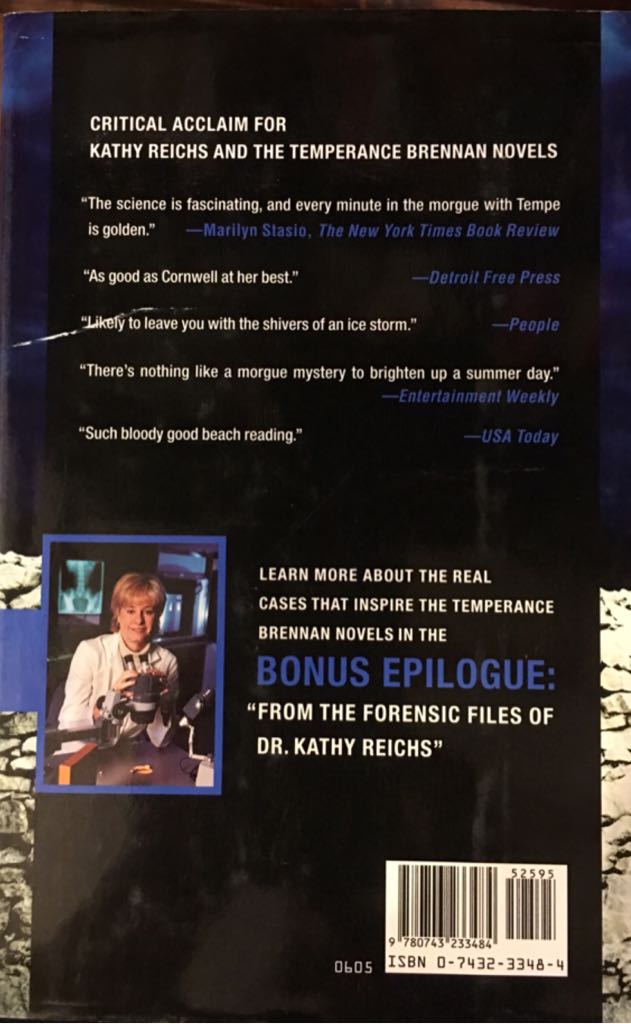 Cross Bones - Kathy Reichs (Scribner - Hardcover) book collectible [Barcode 9780743233484] - Main Image 2