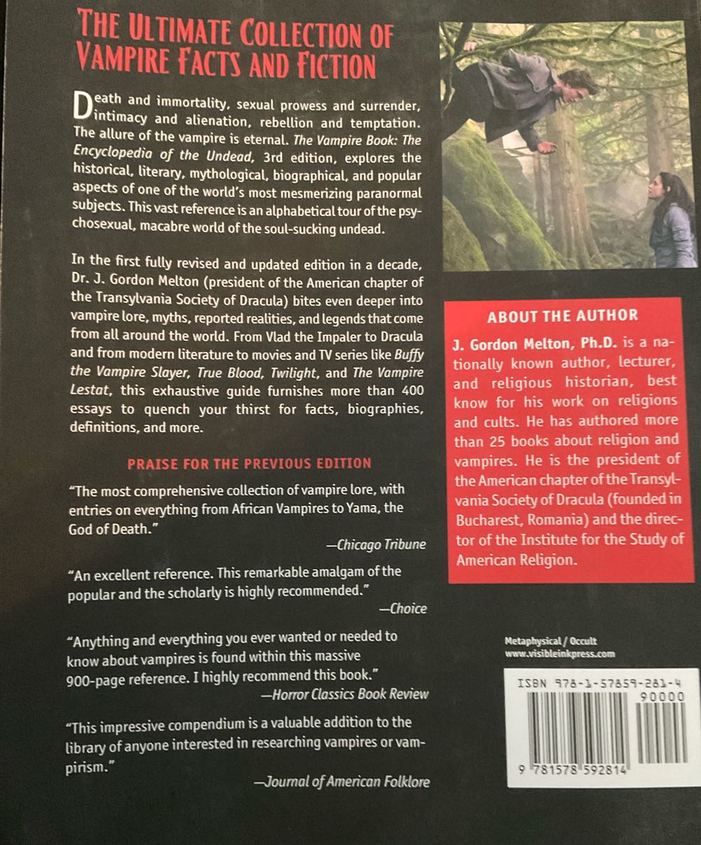 The Vampire Book - J. Gordon Melton (Visible Ink Press - Paperback) book collectible [Barcode 9781578592814] - Main Image 2